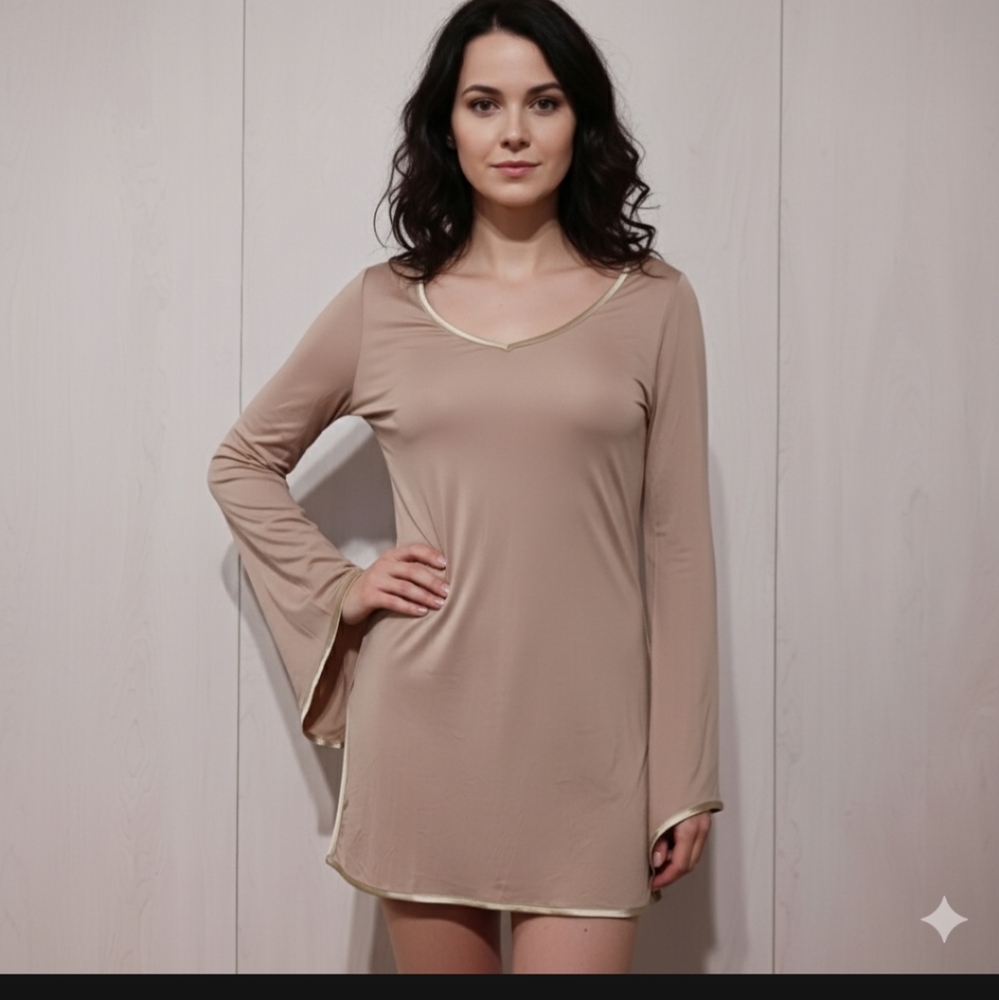 Inca V Neck Tunic Top Size S